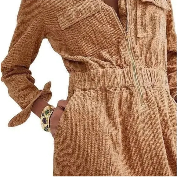 J.Crew corduroy zip front dress with pockets size 6 Brand New - Picture 4 of 7